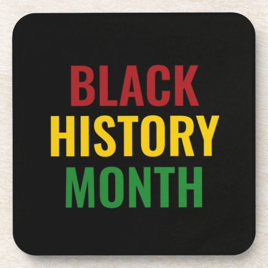 Black History Monat BHM Getränkeuntersetzer (Vorderseite)