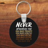 Black History Monat nicht Entschuldigung dafür, sc Schlüsselanhänger (Vorderseite)