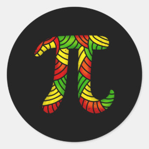 Black History Monat Pi Day Math Lover Teacher Stud Runder Aufkleber
