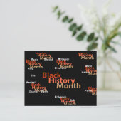 BLACK HISTORY MONAT Postkarte (Stehend Vorderseite)