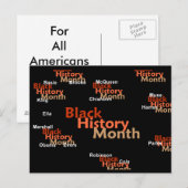 BLACK HISTORY MONAT Postkarte (Vorne/Hinten)