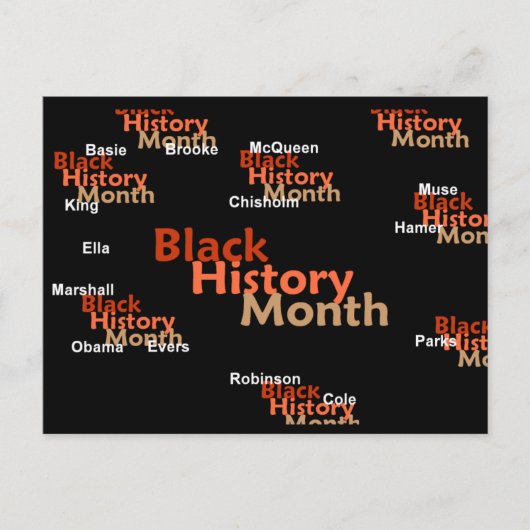 BLACK HISTORY MONAT Postkarte (Vorderseite)