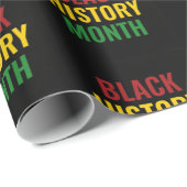 BLACK HISTORY MONAT Rot-Gelb-Grün Geschenkpapier (Rolleneckpunkt)