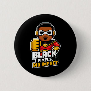 Black History Mont African Black Afro Boy Video G Button