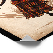 Black History Mont Black Woman Tribyl Dancing Jun Poster (Ecke)