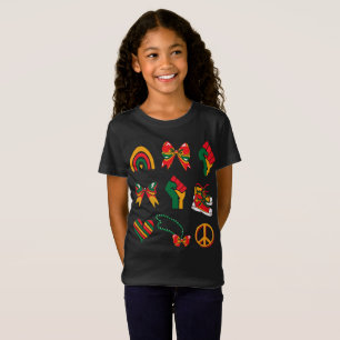 Black History Mont Coquette Bow Afrikanischer Amer T-Shirt