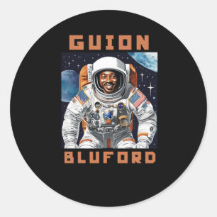 Black History Mont Guion Bluford Astronaut Black Runder Aufkleber