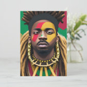 Black History Mont Melanin King Bruh Bro Brother Einladung (Stehend Vorderseite)