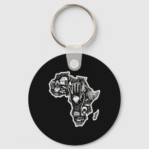 Black History Montag Afrika Karte Design Unity Art Schlüsselanhänger
