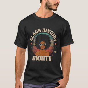 Black History Monte Black Lives Afro Girl T-Shirt