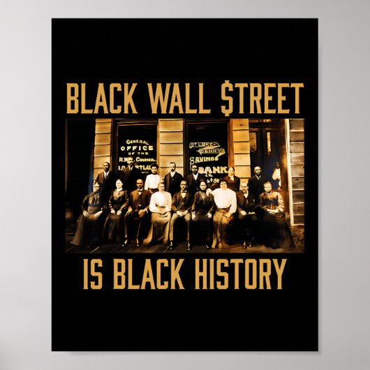 Black History Monte Funny Wall Street African Amer Poster (Vorne)