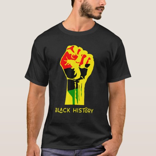 Black History Month 2023 African American Pride Po T-Shirt (Vorderseite)