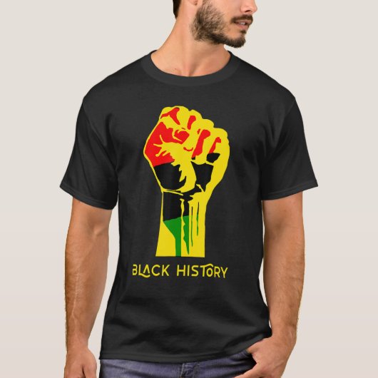 Black History Month 2023 African American Pride Po T-Shirt (Vorderseite)