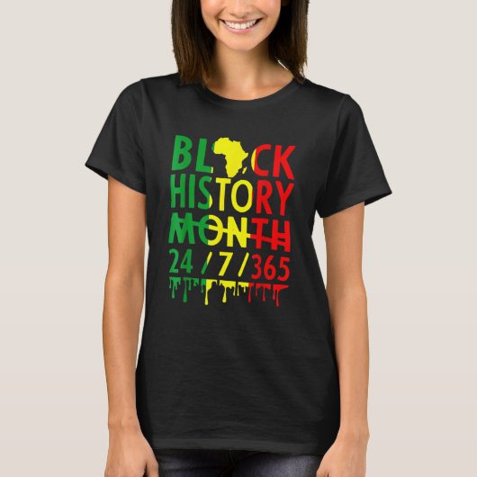 Black History Month 2023 Black History 365 Melanin T-Shirt (Vorderseite)
