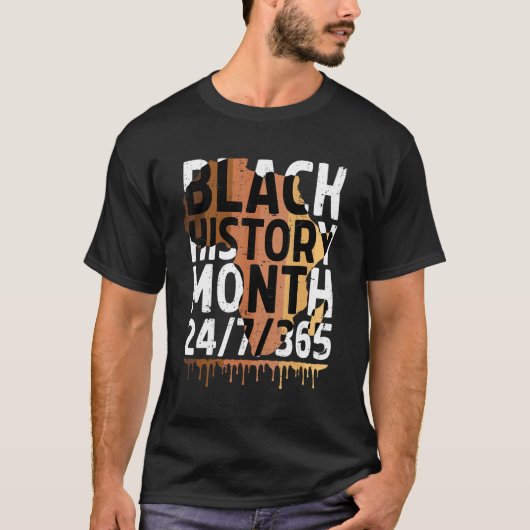 Black History Month 2023 Black History 365 Melanin T-Shirt (Vorderseite)