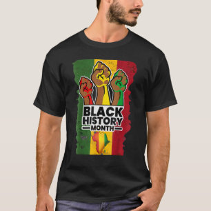 Black History Month 2023 Hand Strong African Ameri T-Shirt