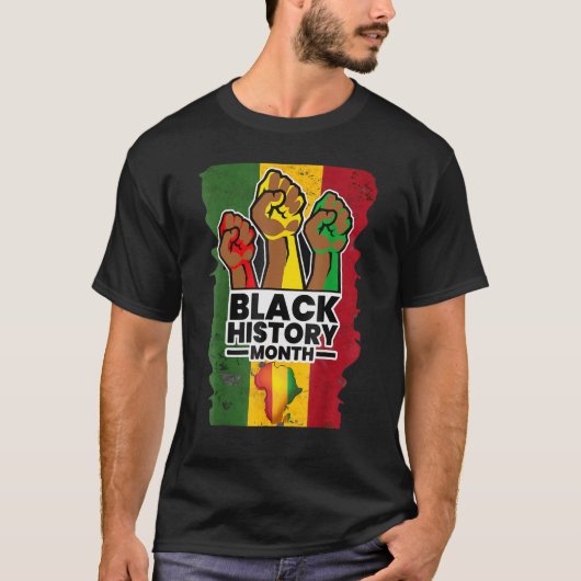 Black History Month 2023 Hand Strong African Ameri T-Shirt (Vorderseite)