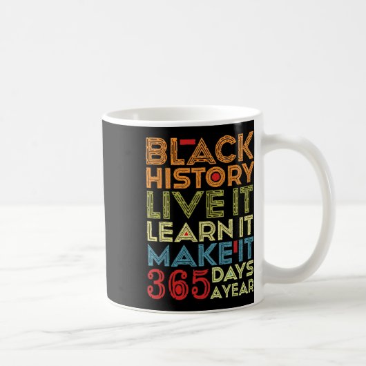 Black History Month 2025 Live It Learn it make it Kaffeetasse (Rechts)