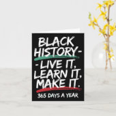 Black History Month 2025 Live It Learn it make it Karte (Gelbe Blume)