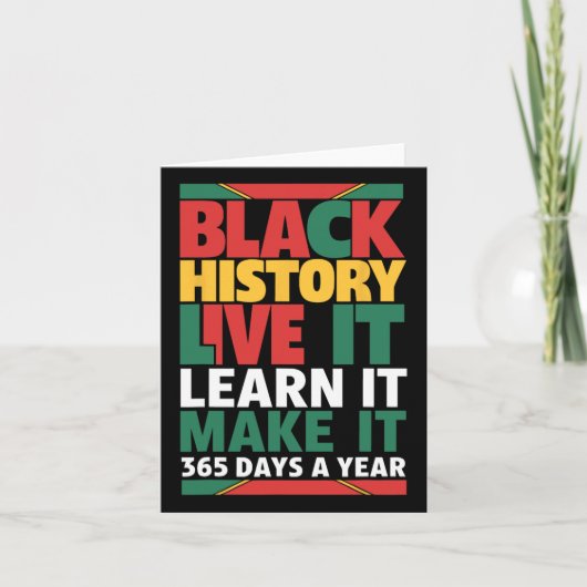 Black History Month 2025 Live It Learn it make it Karte (Vorderseite)