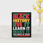 Black History Month 2025 Live It Learn it make it Karte (Gelbe Blume)