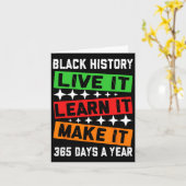 Black History Month 2025 Live It Learn it make it Karte (Gelbe Blume)