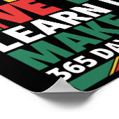 Black History Month 2025 Live It Learn it make it Poster (Ecke)