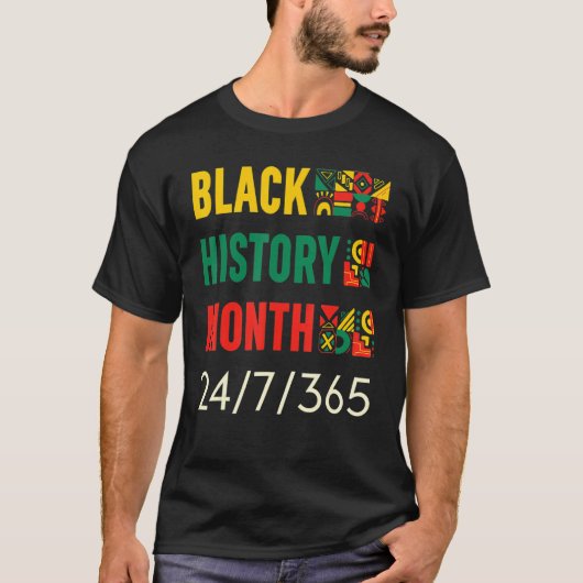 Black History Month 247365 Africa Map Melanin 2023 T-Shirt (Vorderseite)