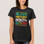 Black History Month 247365 Africa Map Melanin 2023 T-Shirt (Vorderseite)