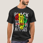 Black History Month 247365 Africa Map Melanin 2023 T-Shirt (Vorderseite)