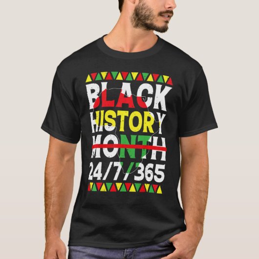 Black History Month 247365 Africa Map Melanin 2023 T-Shirt (Vorderseite)