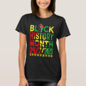 Black History Month 247365 Africa Map Melanin 2023 T-Shirt (Vorderseite)