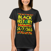 Black History Month 247365 Africa Map Melanin 2023 T-Shirt (Vorderseite)