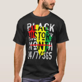 Black History Month 247365 Africa Map Melanin 2023 T-Shirt (Vorderseite)
