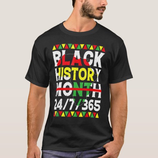 Black History Month 247365 Africa Map Melanin 2023 T-Shirt (Vorderseite)