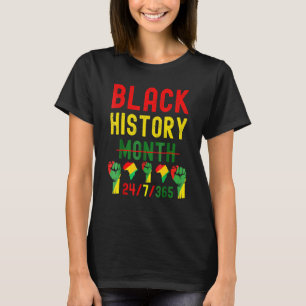 Black History Month 247365 Geschenkpride Afrikanis T-Shirt