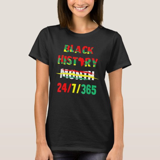 Black History Month 247365 Melanin Afro African Pr T-Shirt (Vorderseite)