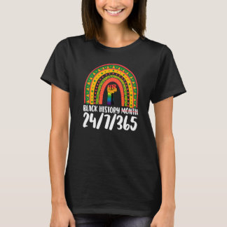 Black History Month 247 Rainbow Women African Blac T-Shirt