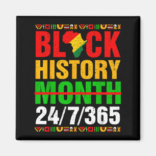 Black History Month 24_7_365 Afroamerikanische Män Magnet