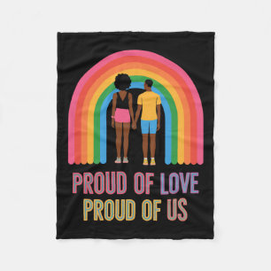 Black History Month African Black Proud Couple Afr Fleecedecke
