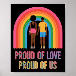 Black History Month African Black Proud Couple Afr Poster