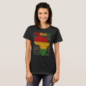 Black History Month African Map Kente Cloth Mens W T-Shirt (Vorne ganz)