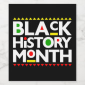 black history month African melanin bruh sista Weinetikett (Einzelnes Label)