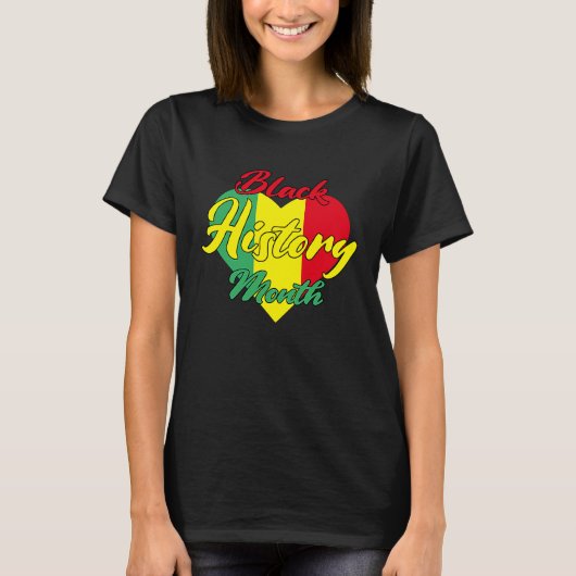 Black History Month African Proud Afro Valentines T-Shirt (Vorderseite)