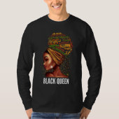 Black History Month African Queen Woman Afro T-Shirt (Vorderseite)