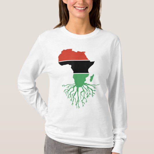 Black History Month African Roots Vergiftungs Mela T-Shirt (Vorderseite)