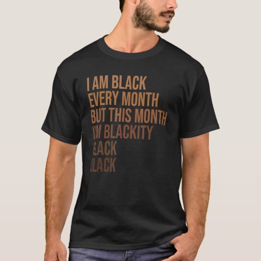 Black History Month African Woman Blackity Black B T-Shirt (Vorderseite)