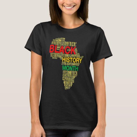 Black History Month Afro African Pride Boys Girls  T-Shirt (Vorderseite)