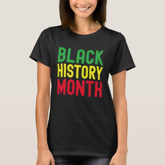 Black History Month Afro African Pride Celebration T-Shirt (Vorderseite)