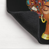 Black History Month Afro Book Lover Women Girls Li Mousepad (Ecke)